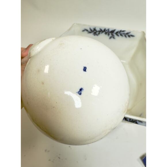 1880’s Transferware Ridgways Litchfield Porcelain Covered Soup Tureen w/Ladle - Picture 11 of 12